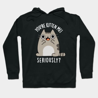 You're Kitten Me Seriously Funny Cat Pun Hoodie